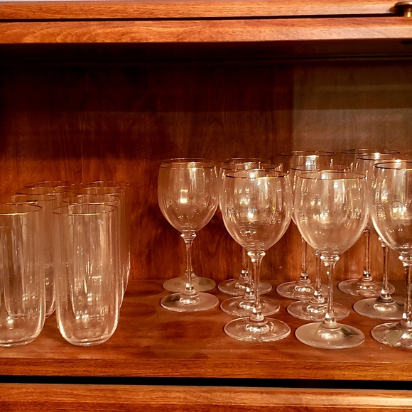 Mikasa Dining Mikasa Stephanie Water Goblets Gold Poshmark